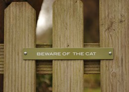 Plaque - Beware of the cat