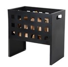 Rectangular steel fire basket
