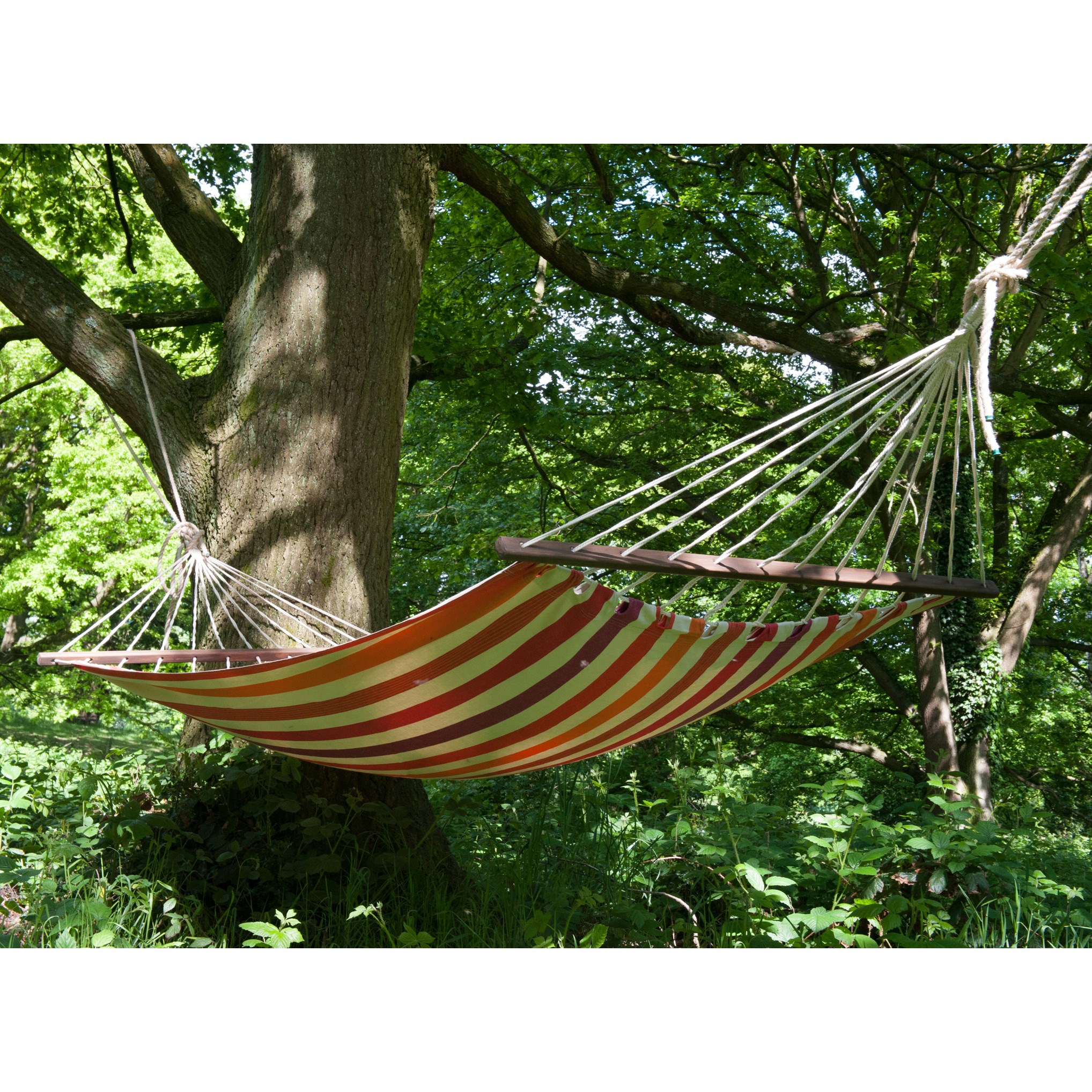 Swing hammock with bars - pink