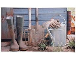 Garden shed printed door mat