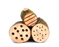 Insect log cabins - set of 3