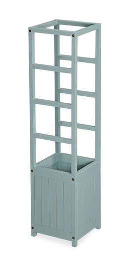 Wooden planter with support tower