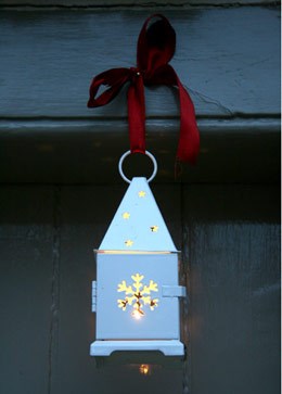 Set of three Christmas lanterns