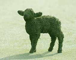 Lamb garden sculpture