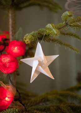 Tindra star tree decorations - pack of 6