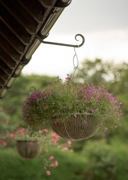 Wide hanging basket