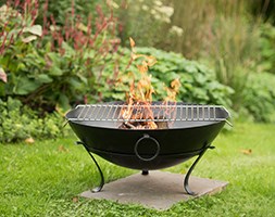 Disc brazier with optional grill