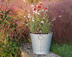 Ribbed galvanised tub
