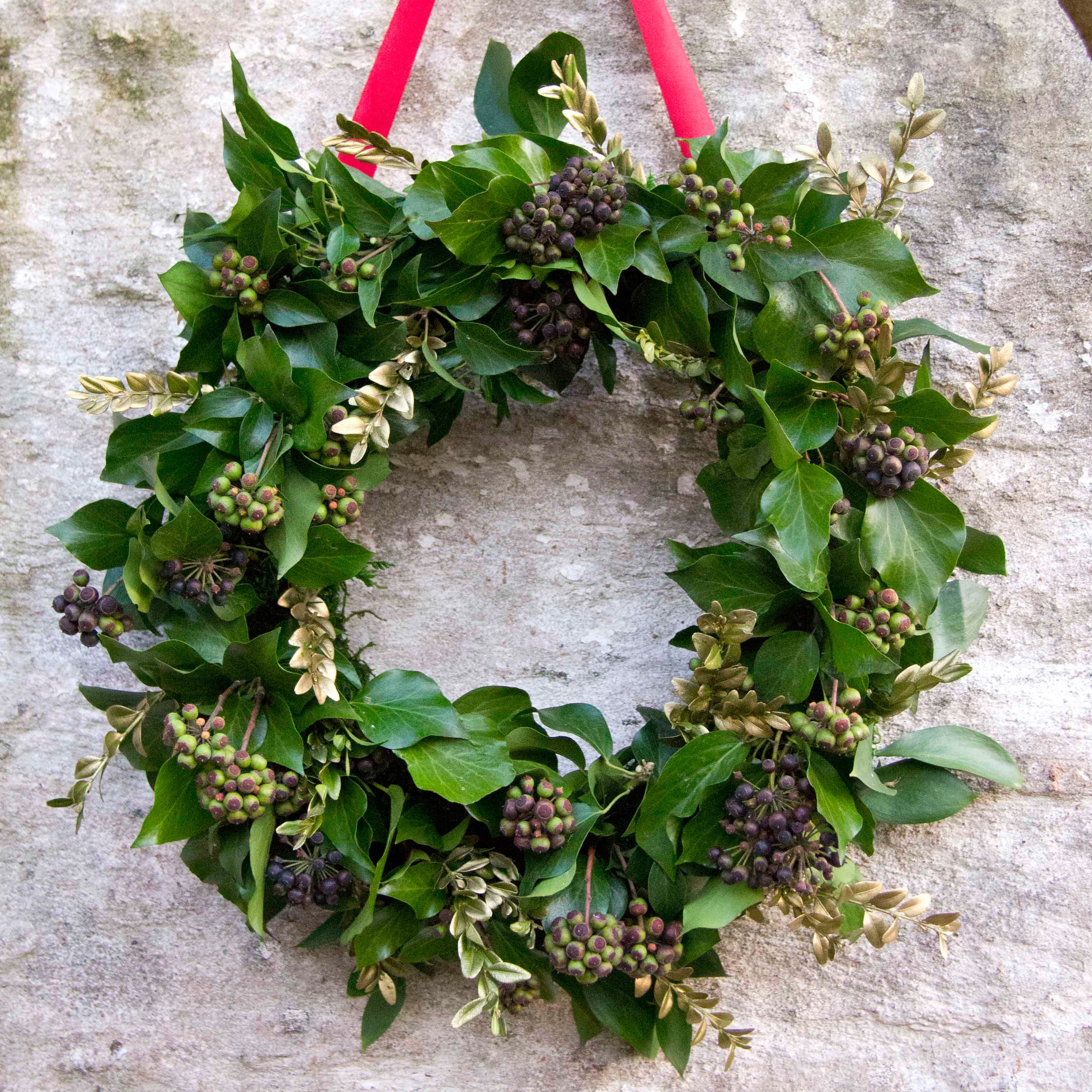 Leafy berried ivy wreath