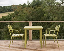 2 Seat Florence dining set - green