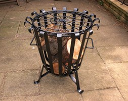 Solid steel brazier