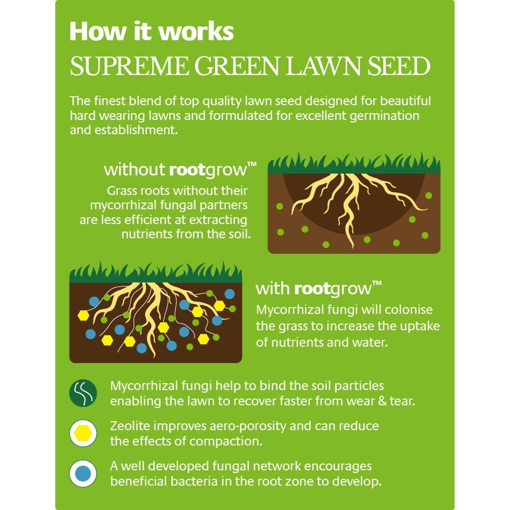 Empathy RHS supreme green lawn seed with rootgrow