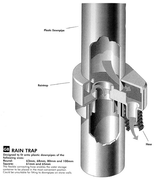Harcostar universal rain trap diverter for water butts