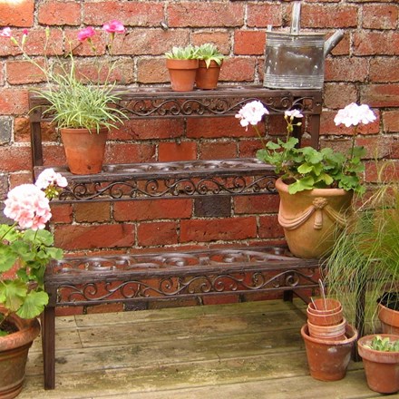 Cast iron rectangular etagère