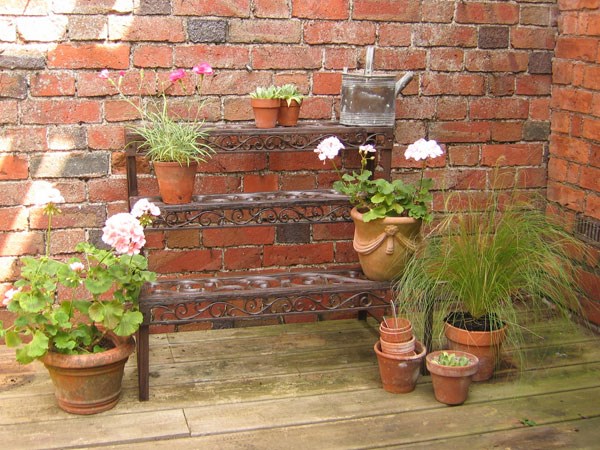Cast iron rectangular etagère
