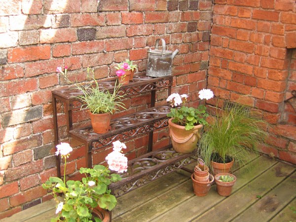 Cast iron rectangular etagère