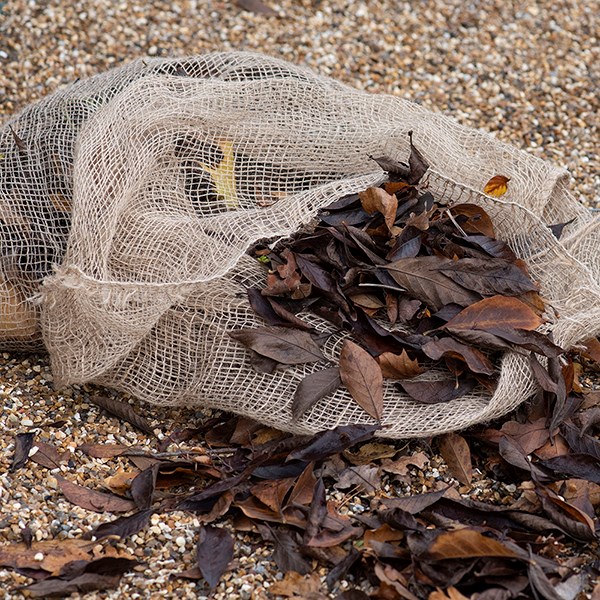 Compostable leaf sack for composting leaves