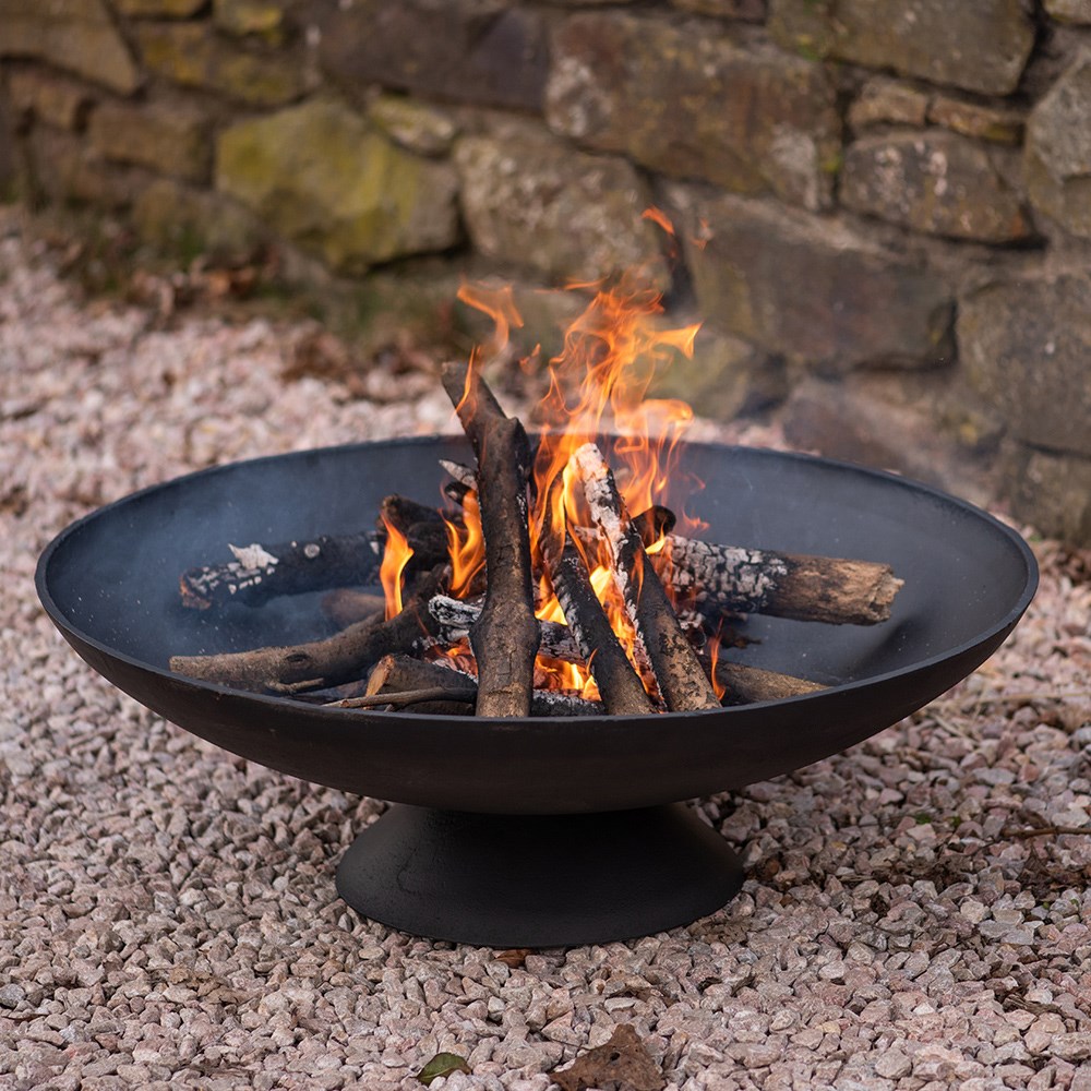 Cast iron disc fire pit - large