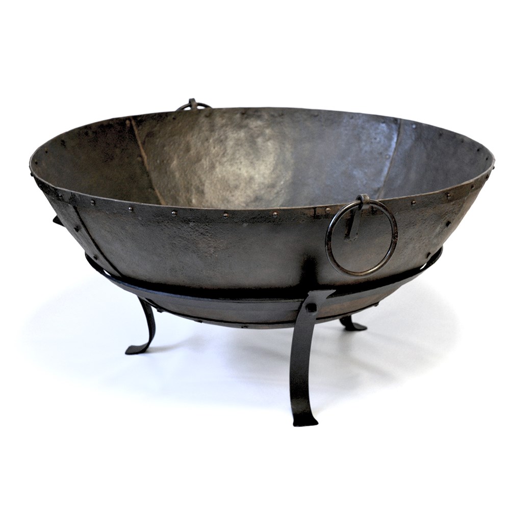 Large Indian fire pit bowl