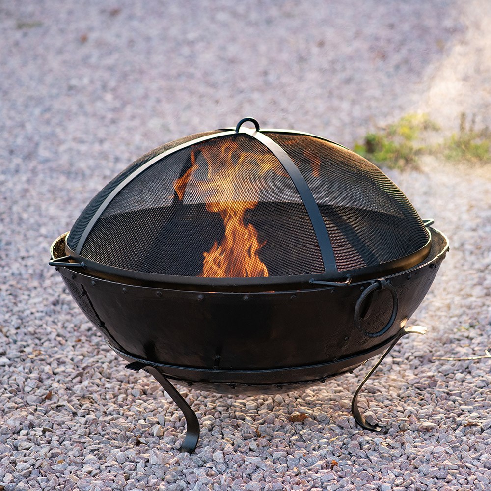 Large Indian fire pit bowl