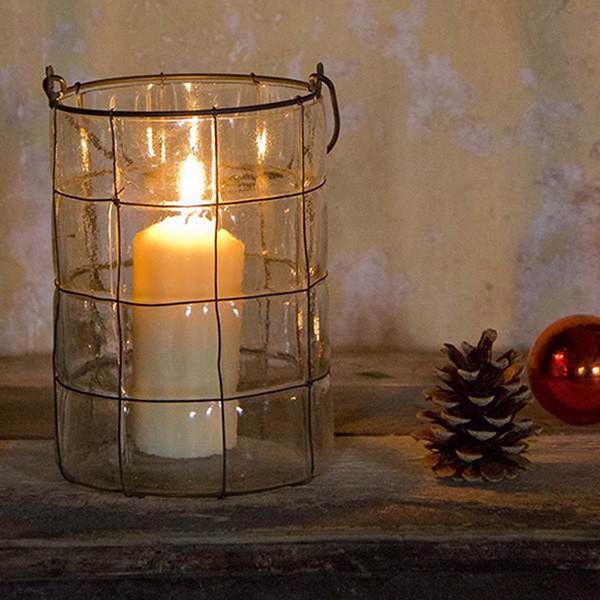 Blown glass lantern