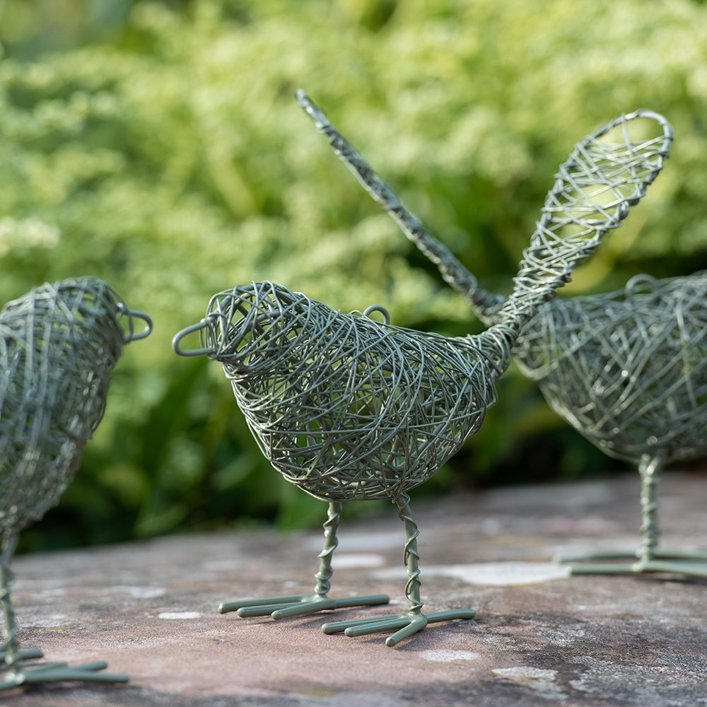 Wire bird - green