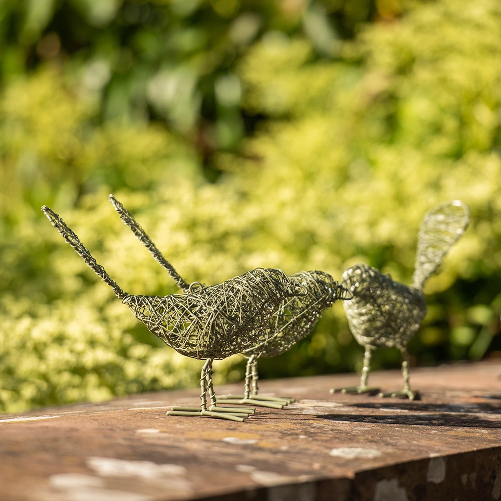 Wire bird - green