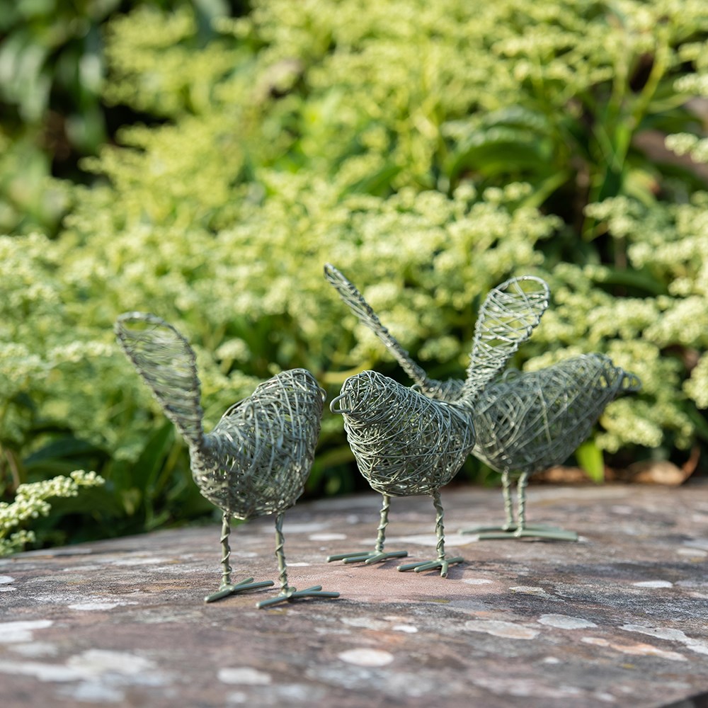 Wire bird - green
