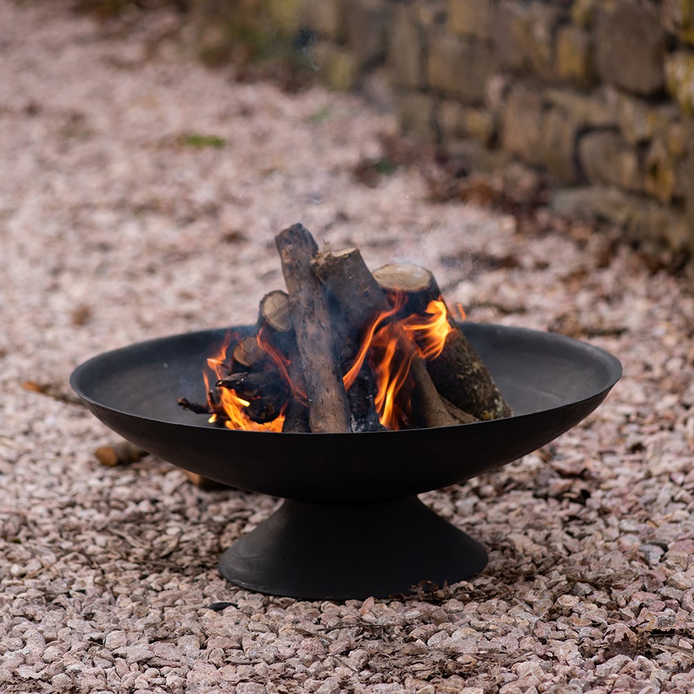 Cast iron disc fire pit - small