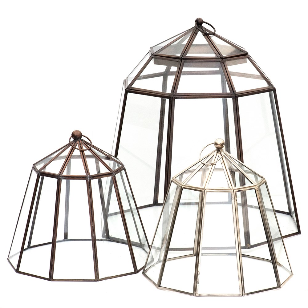 Victorian lidded bronze lantern cloche