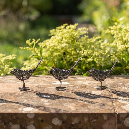Baby wire bird - pewter