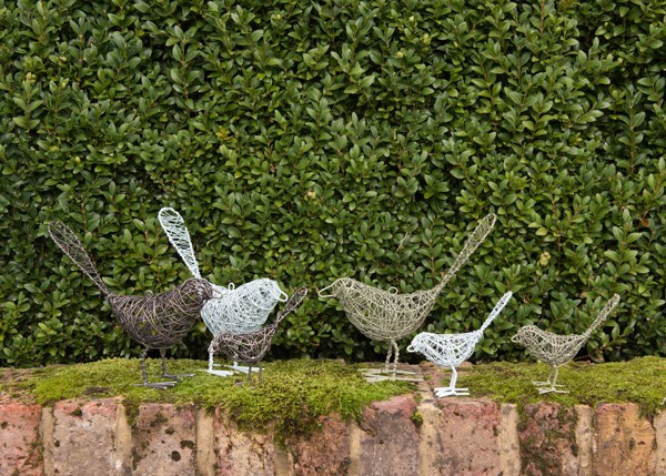 Wire bird - pewter