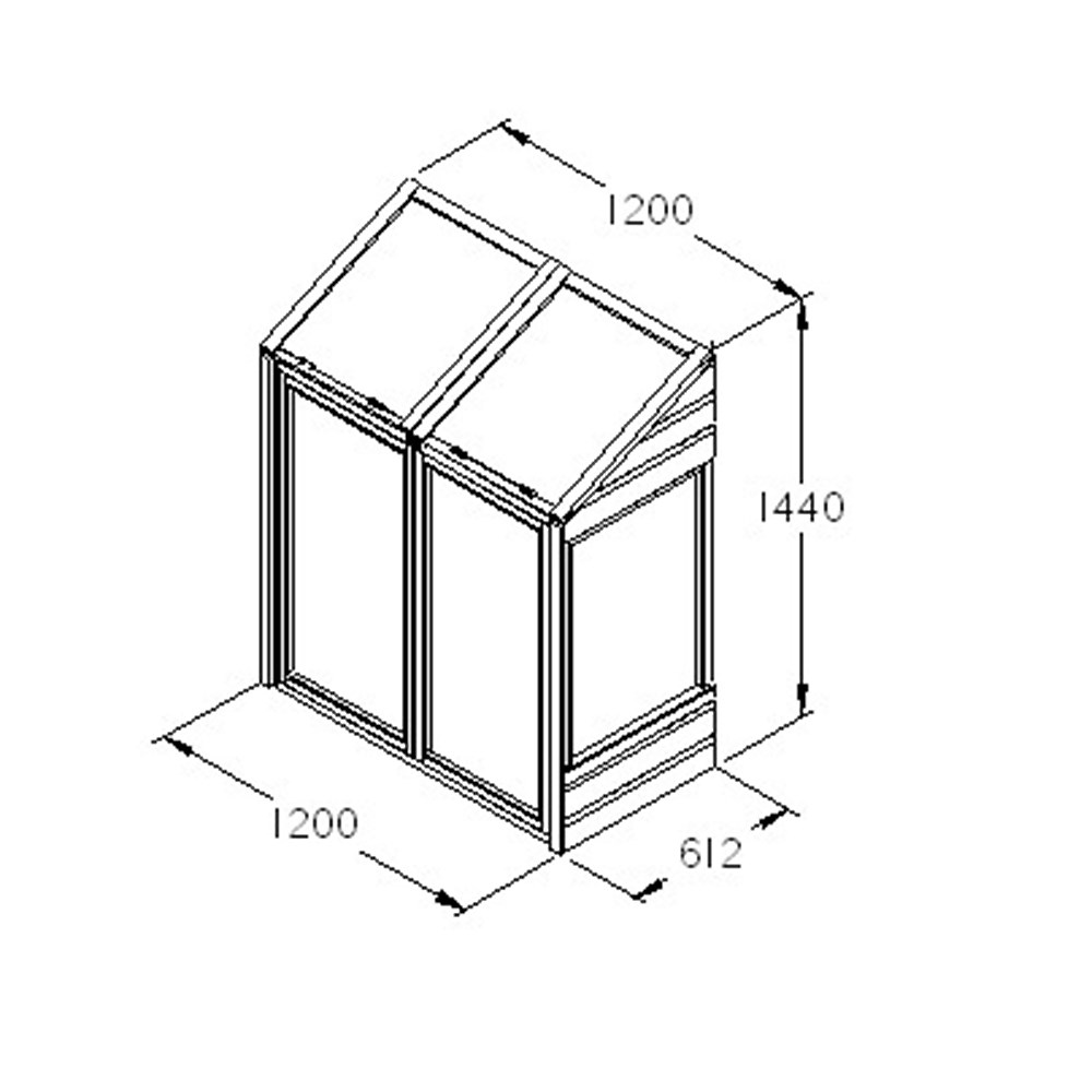 Small wooden greenhouse - natural