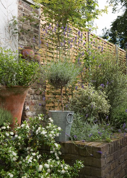 Faceted galvanised metal planter