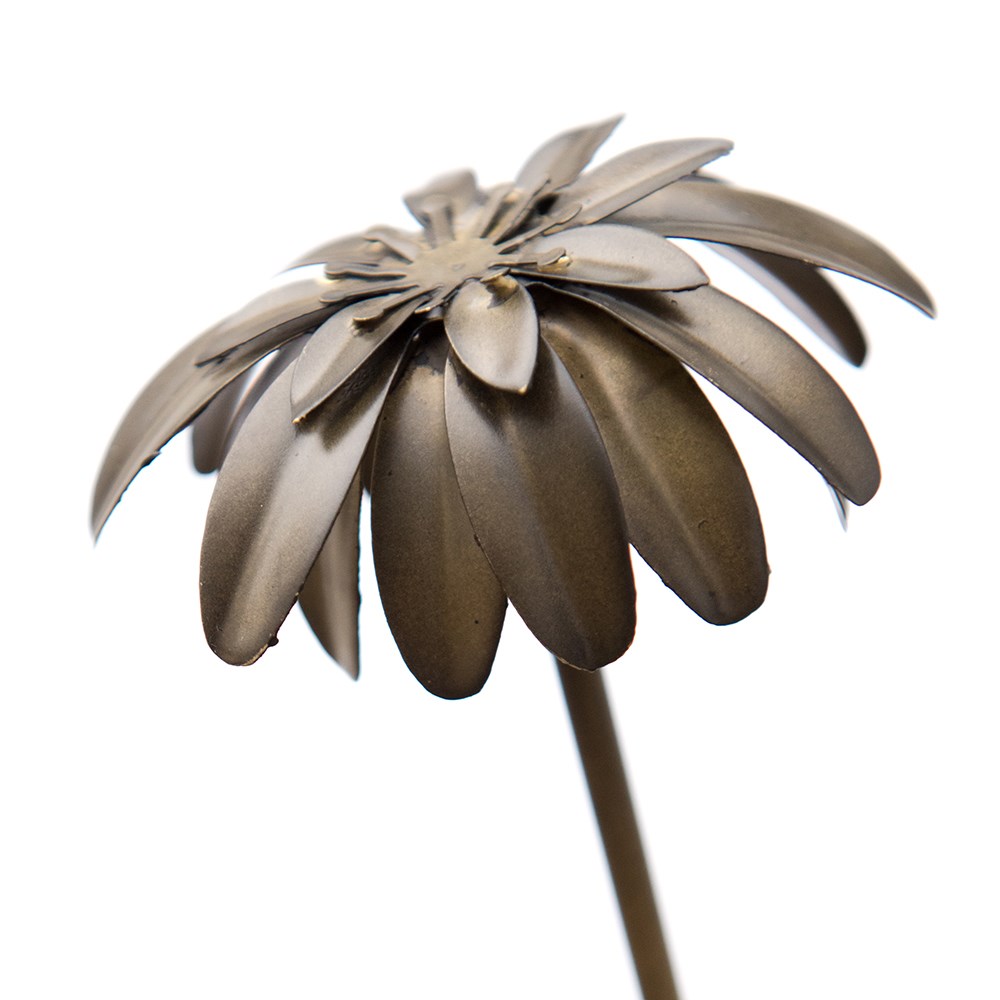 Rustic flower stake antique brass