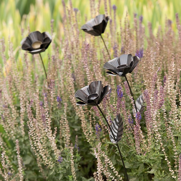 Poppy flower stake 