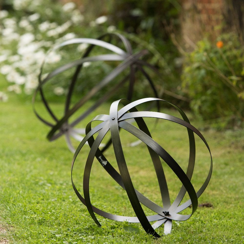 Sculptural sphere zinc