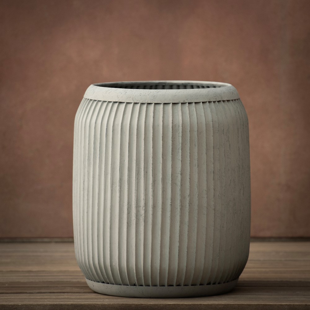 Dolly tub planter - aged zinc
