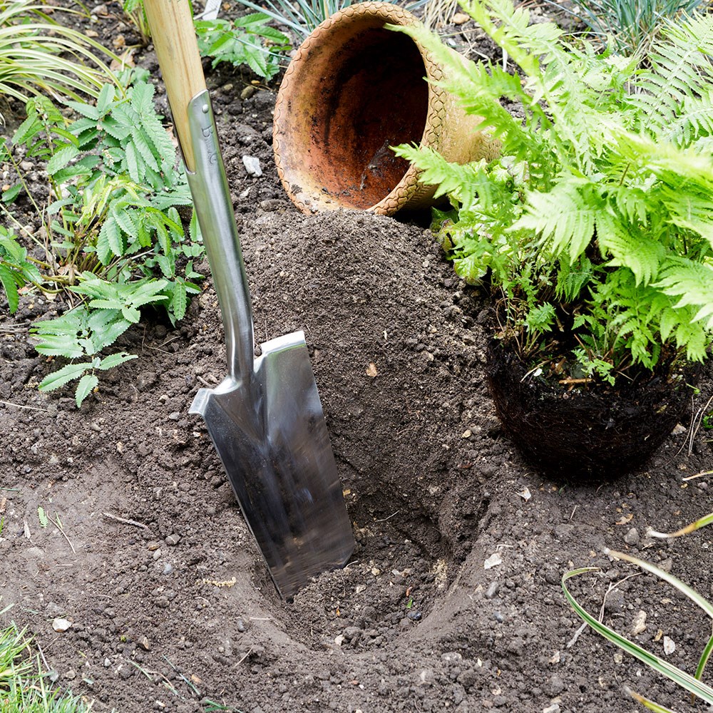 RHS Burgon and Ball stainless transplanting spade