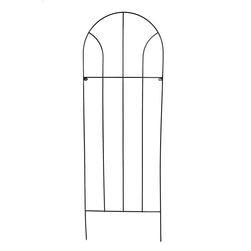 Elegant arched metal trellis - black