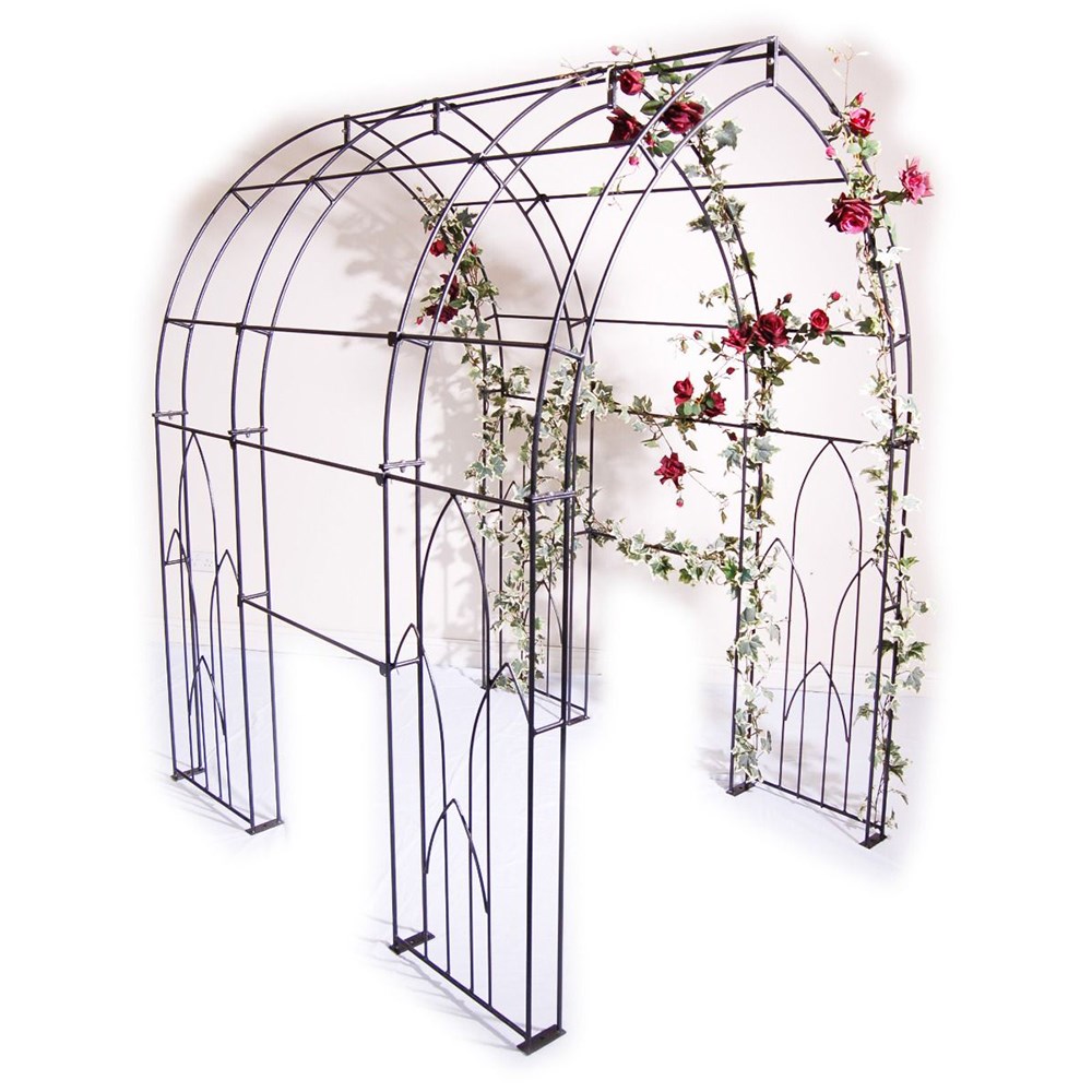 Gothic rose arch tunnel - black