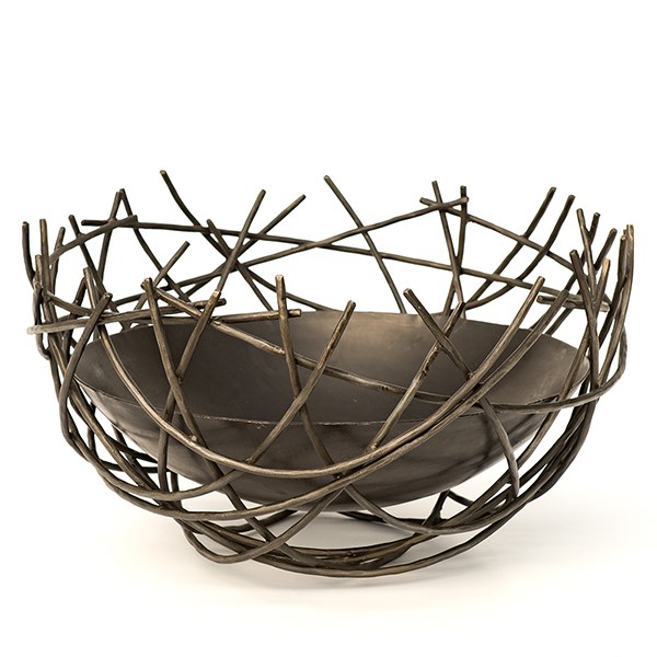 Nest iron fire pit bowl