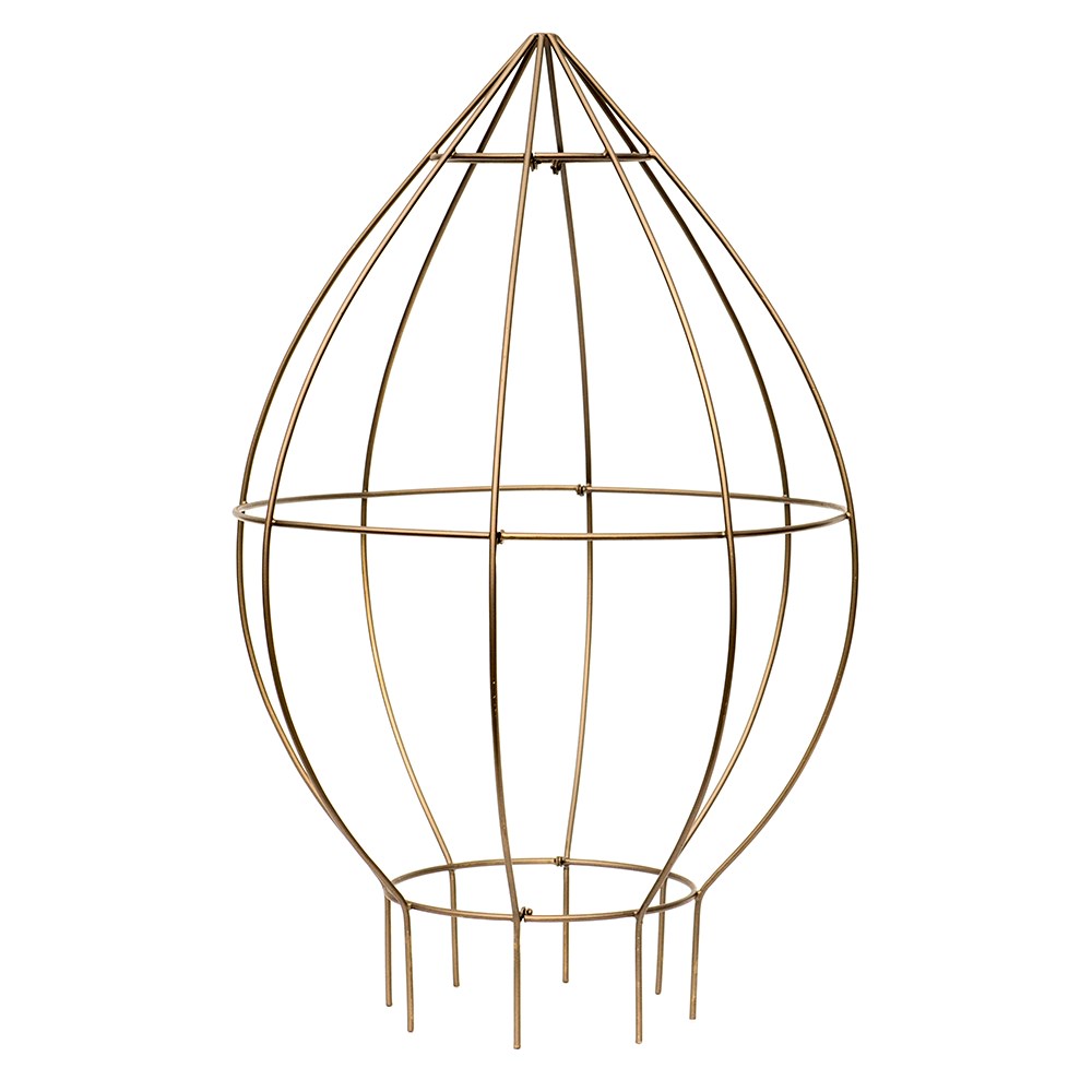 Tear drop plant support - antique zinc