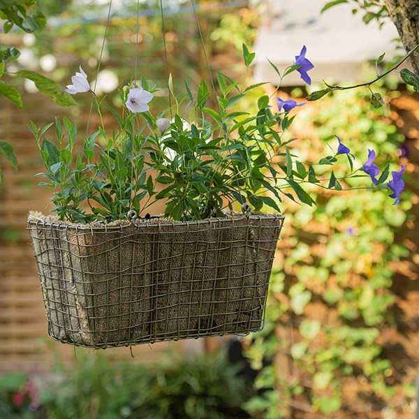 Rectangular net hanging basket