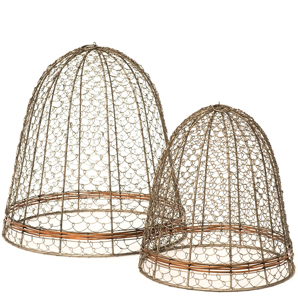 Cloche with copper belt - scroll weave