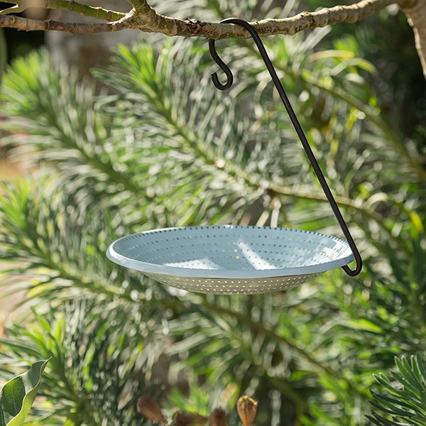 Hanging water bowl and meal worm tray - Crocus green