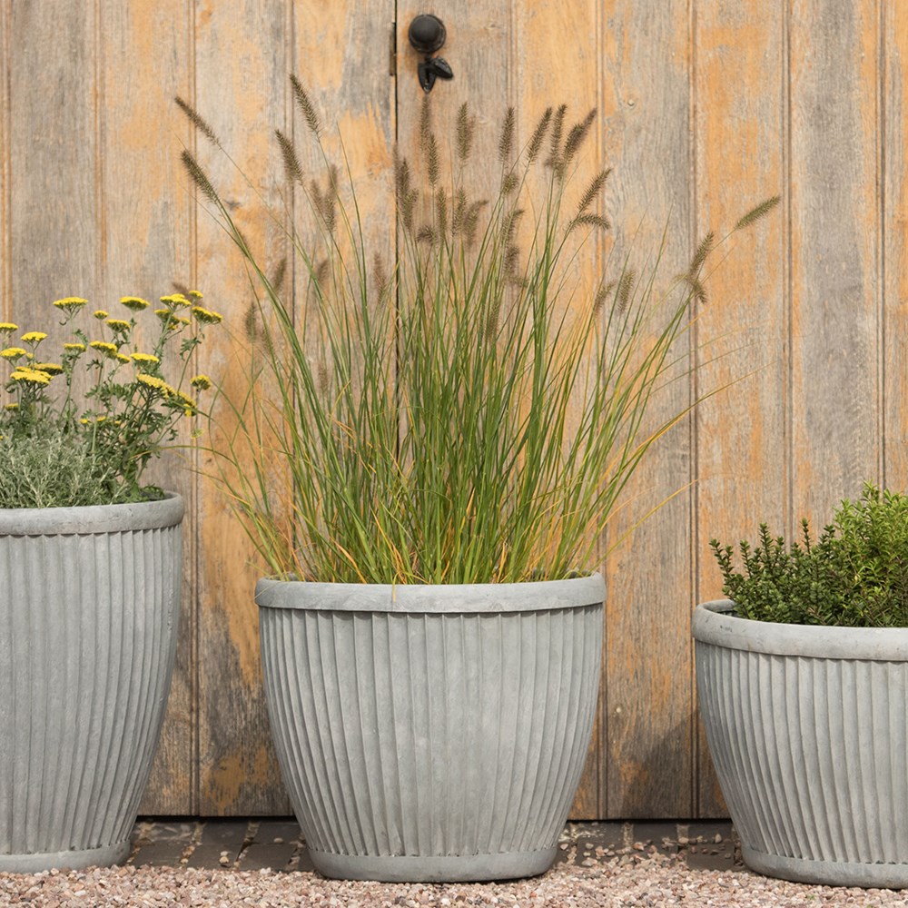 Dolly pot - aged zinc