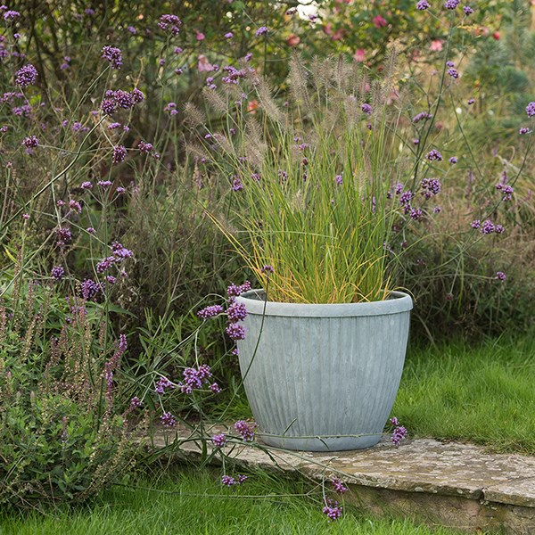 Dolly pot - aged zinc