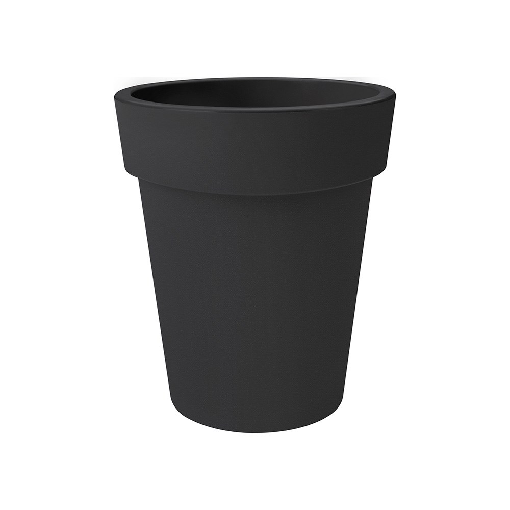 Contemporary tall planter - black