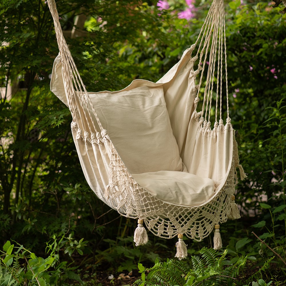 Swing hammock chair - ecru